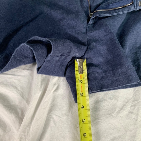 Navy Blue Merci Linen Shorts by Joie - Picture 5 of 8